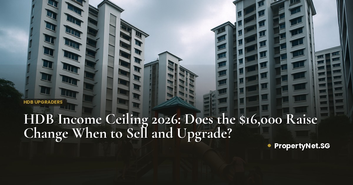 HDB Income Ceiling 2026: Does the $16,000 Raise Change When to Sell and Upgrade?