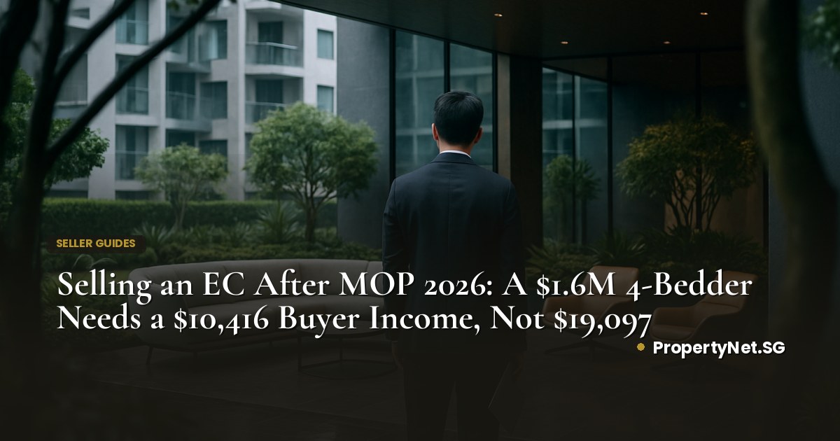 Selling an EC After MOP 2026: A $1.6M 4-Bedder Needs a $10,416 Buyer Income, Not $19,097