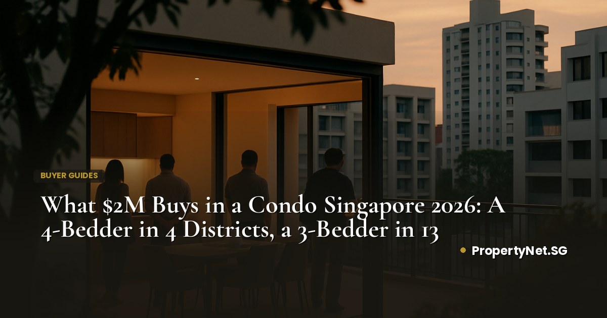 What $2M Buys in a Condo Singapore 2026: A 4-Bedder in 4 Districts, a 3-Bedder in 13