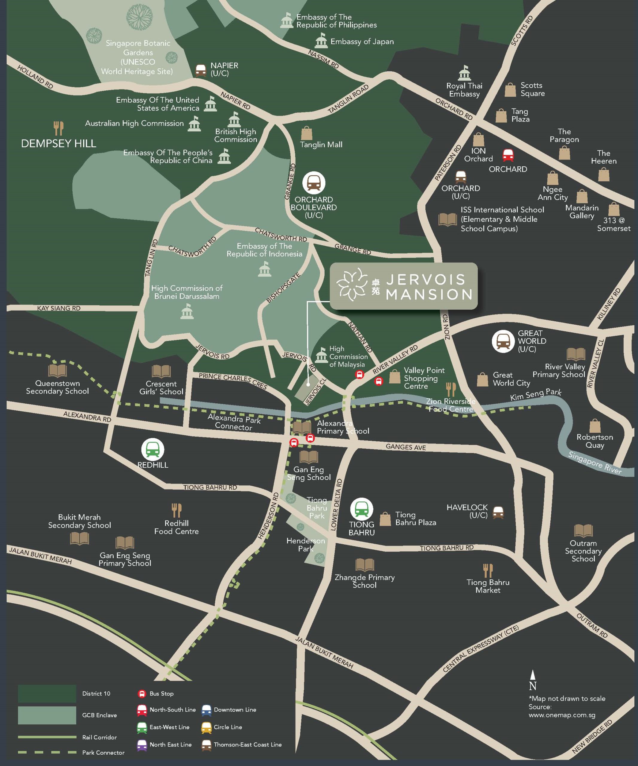 Jervois Mansion Location Map