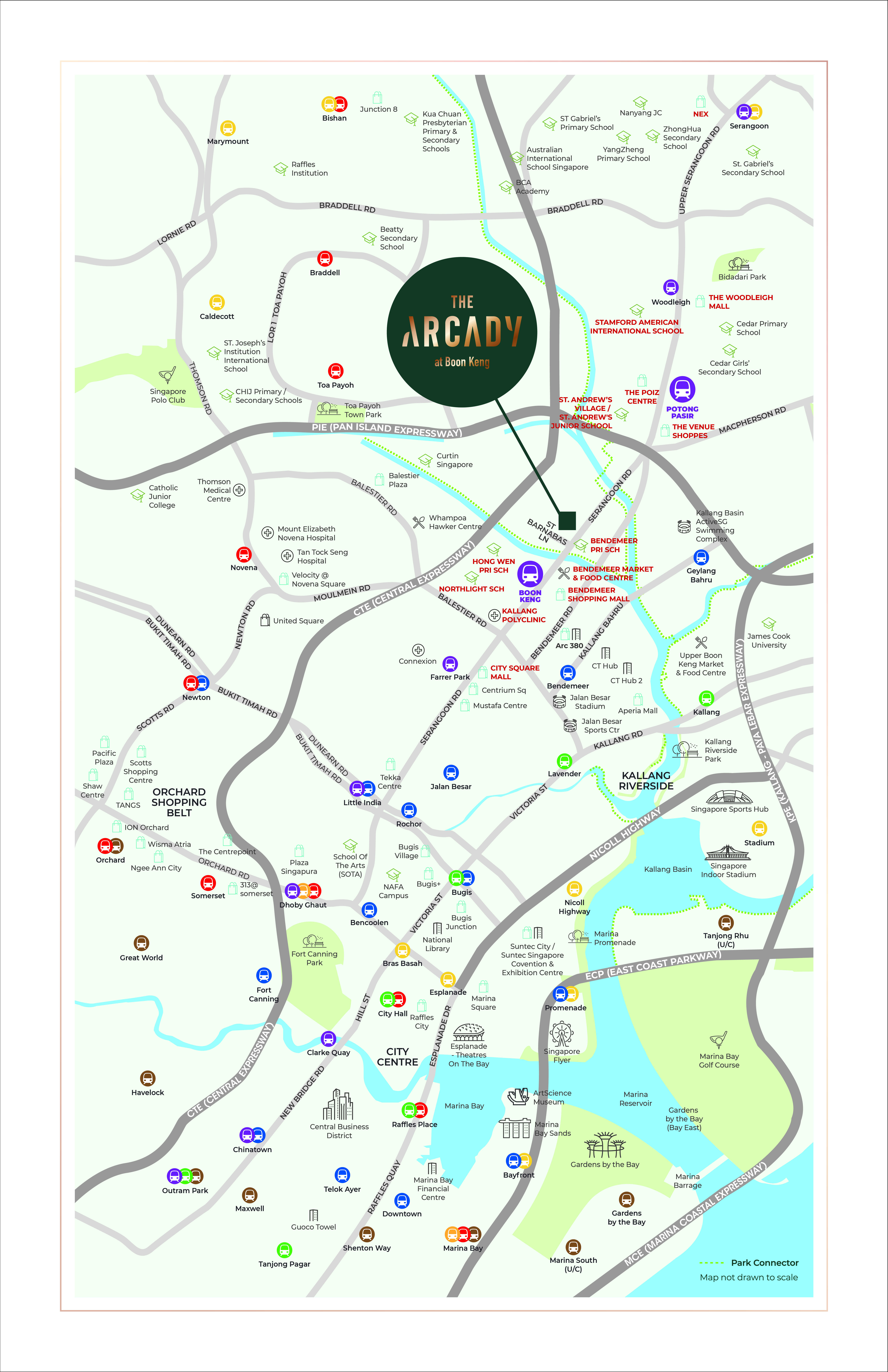 The Arcady Location Map