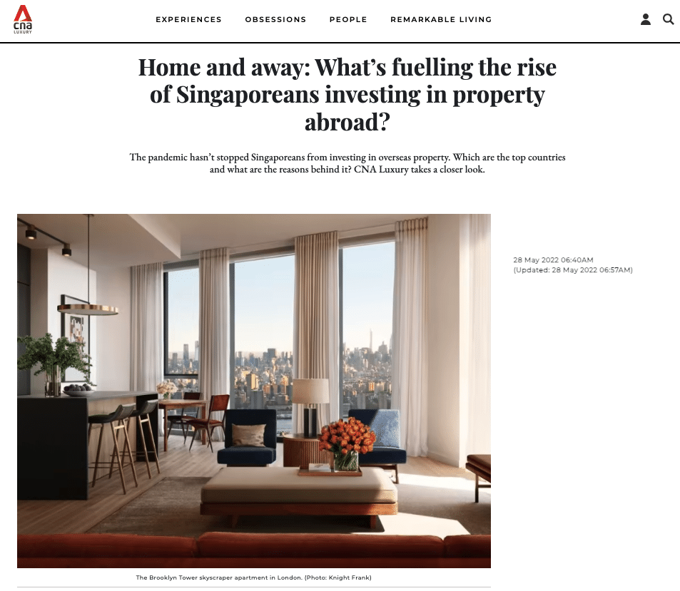 CNA Singaporean Buying Overseas Properties