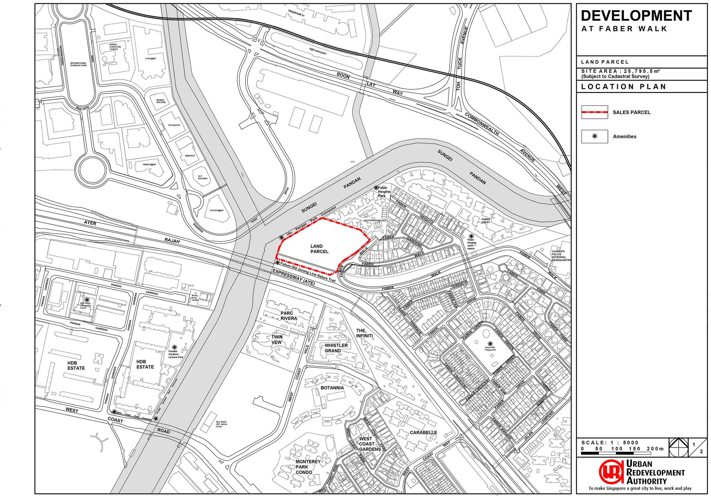 Location map of Faber Walk